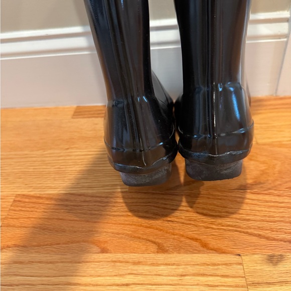 Hunter Glossy Black Rain Boots Tall - Picture 4 of 8